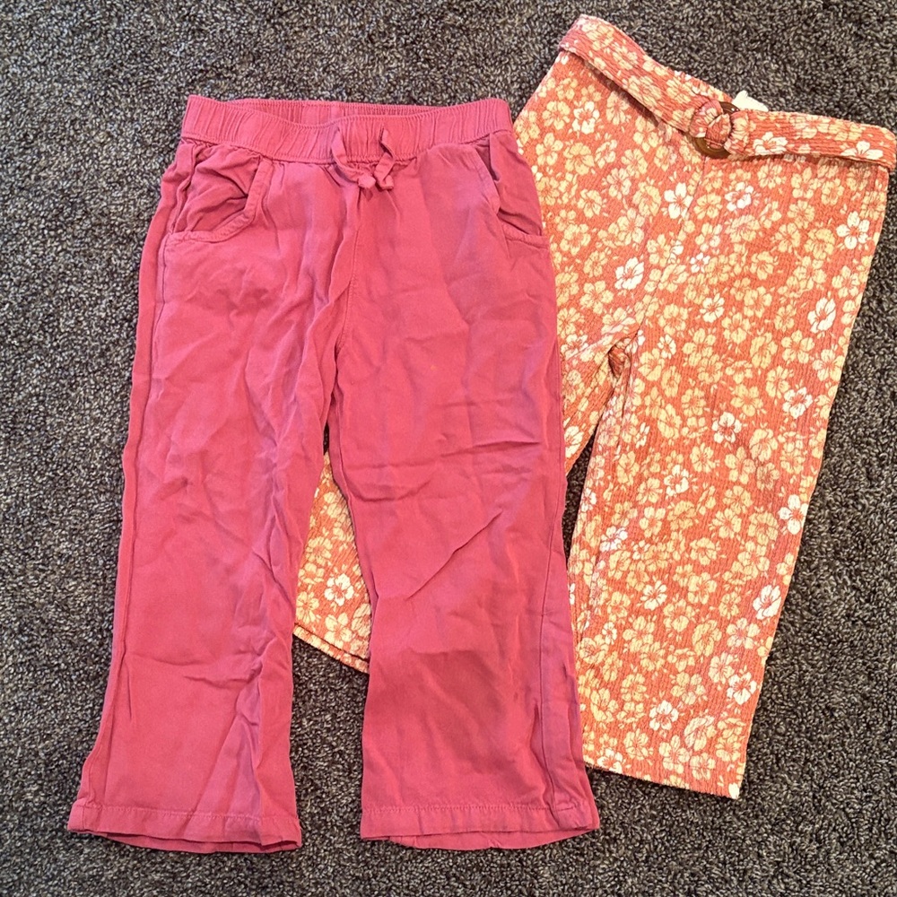 Kids Pajamas Set - Pink and Orange Floral